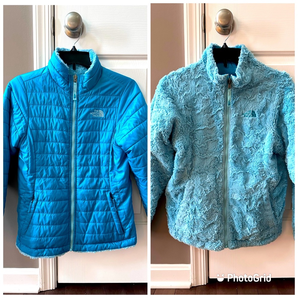 Kids Reversable North Face Winter Coat Girls 14/16 L